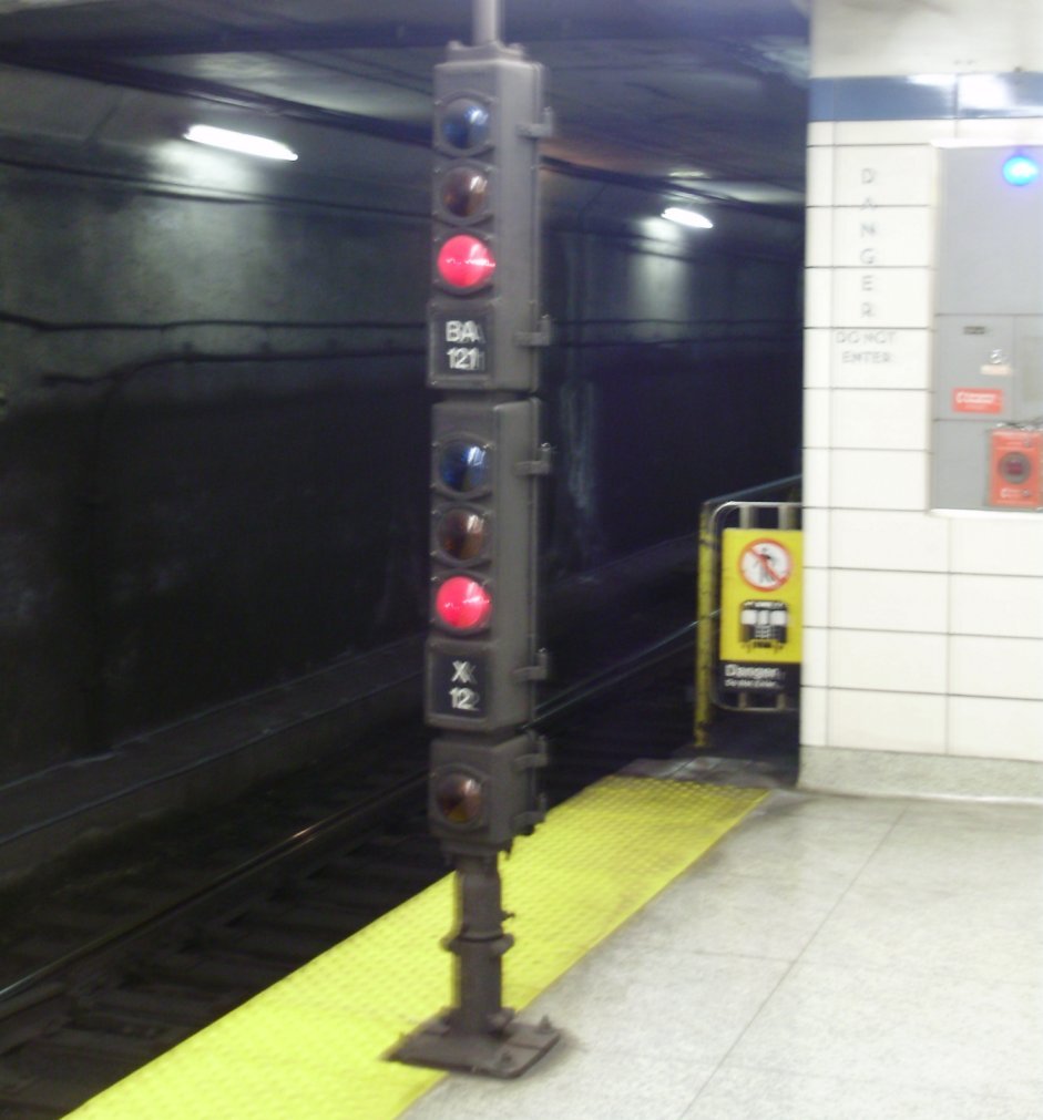 Accessible subway traffic signal at Toronto's Islington TTC station