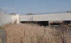 Leslie Station and Don River overpass on Toronto's TTC transit route