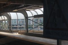 McCowan station on Line 3 Scarborough in Toronto with platform and trains