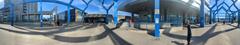 Panoramic view of the original Scarborough Town Centre Station of the TTC's Scarborough Rapid Transit line with surrounding area