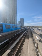 Scarborough Town Centre station on the TTC Scarborough Rapid Transit route shortly before closure in 2022
