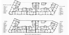 Architectural floor plans of Bünsowska huset at Strandvägen 29-33