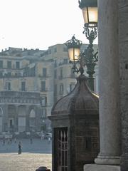 Entrance guard post at the Royal Palace in Naples, Italy