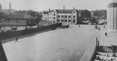 Early 1900s view of the courtyard west of Helsinki Central Railway Station