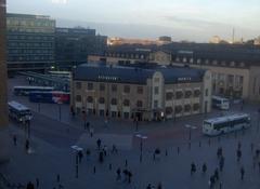Elielinaukio square view from Sokos department store window in Helsinki