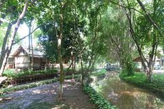 Traditional waterway exhibit at Vietnam Museum of Ethnology in Hanoi
