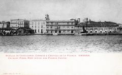 Photomechanical print postcard of Habana Muelle de Caballeria with undivided back