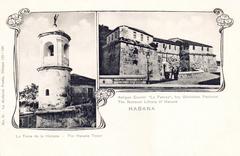 Photomechanical print postcard of Castillo de la Real Fuerza in Havana