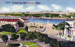 Castillo de la Fuerza and Templete at La Habana, Cuba historical postcard