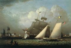 Painting of the 'Dream' pleasure yacht by Robert Salmon