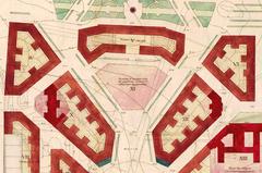 Historical city plan for Fältöversten and adjacent blocks from 1911