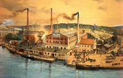 Beckers färgfabrik factory in Liljeholmen in 1906
