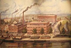 Industrial factory Beckers Färg fabrik at Lövholmen in 1918