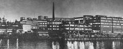 Beckers paint factory viewed from Liljeholmsviken in 1965