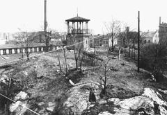 Historic pavilion at Beckers paint factory before demolition in 1936