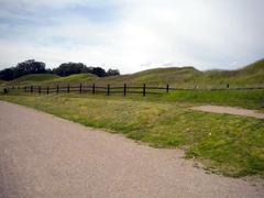 Old Upsala smaller tumuli burial mounds in Gamla Uppsala Sweden