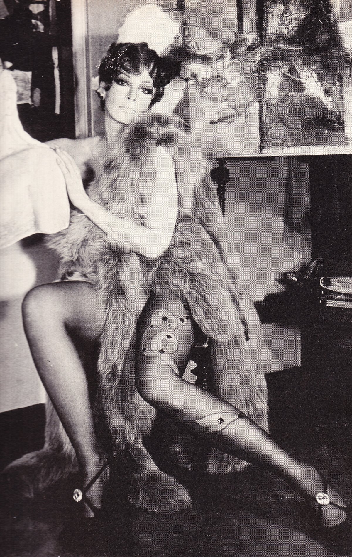 American soprano Anna Moffo backstage at Rome Opera House in Lucia di Lammermoor