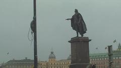 Statue of King Gustav III of Sweden outside the Royal Palace in Stockholm