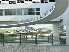 Balcony at the Shanghai Museum East with traditional Chinese architectural elements