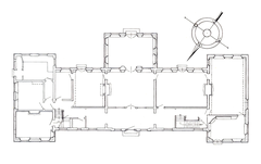 Ground floor plan of the Catshuis Zorgvliet House in The Hague Netherlands