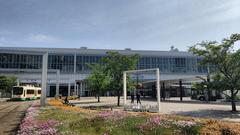 Toyama Station exterior and plaza