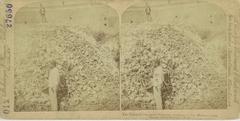Mount of bones at Colon Cemetery in Havana with hundreds of skulls and bones piled together