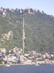 Funicular railway from Como to Brunate on a clear day