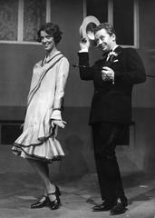 Finnish actors Birgitta Ulfsson and Lasse Pöysti performing together on stage at Lilla Teatern in Helsinki, 1962