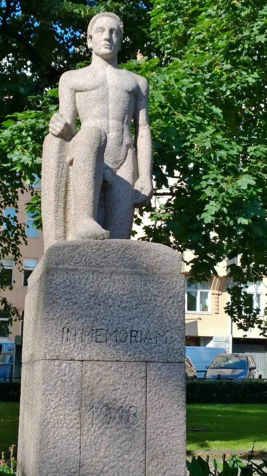 Gunnar Finnen and Armas Lindgren sculpture Pellingin retken muistomerkki 1921 in Liisanpuistikko Helsinki