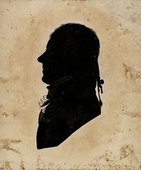 Alexander Hamilton portrait by William Bache, ca. 1800, black ink with white gouache on ivory paper