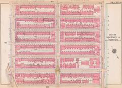 Historical map of Manhattan, New York, Plate 91 from Bromley Atlas 1916