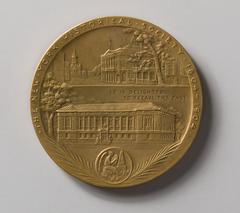 Medal sculpture celebrating the Centenary of the New York Historical Society