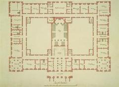 Proposed basement plan of Richmond Palace by William Chambers in 1765