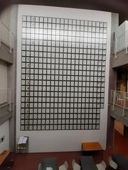 Hanne Darboven artwork Wende 80 displayed in Lichthof Gebäude M at TUHH Hamburg