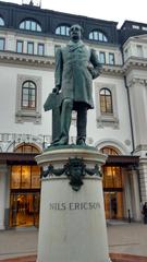 Statue of Swedish mechanical engineer Nils Ericson outside Central Station in Stockholm
