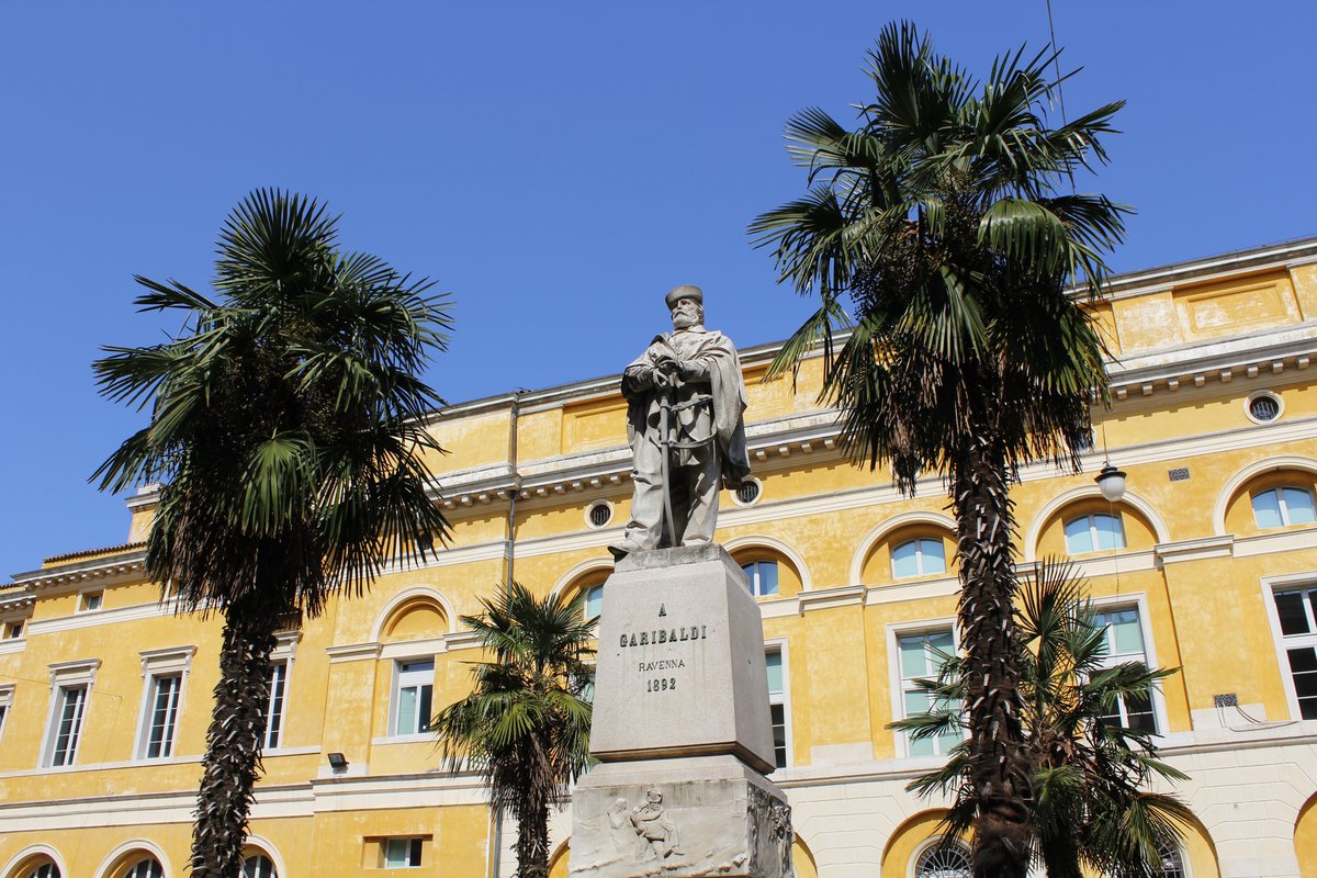 Statue of Giuseppe Garibaldi in Ravenna, Italy