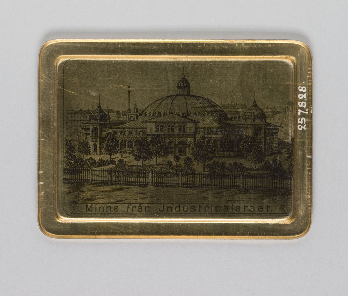 Portrait of artist Geskel Saloman in 1897 ferrotype on pressed metal plate