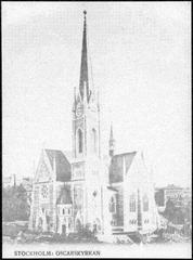 Oscarskyrkan church exterior view towards northeast
