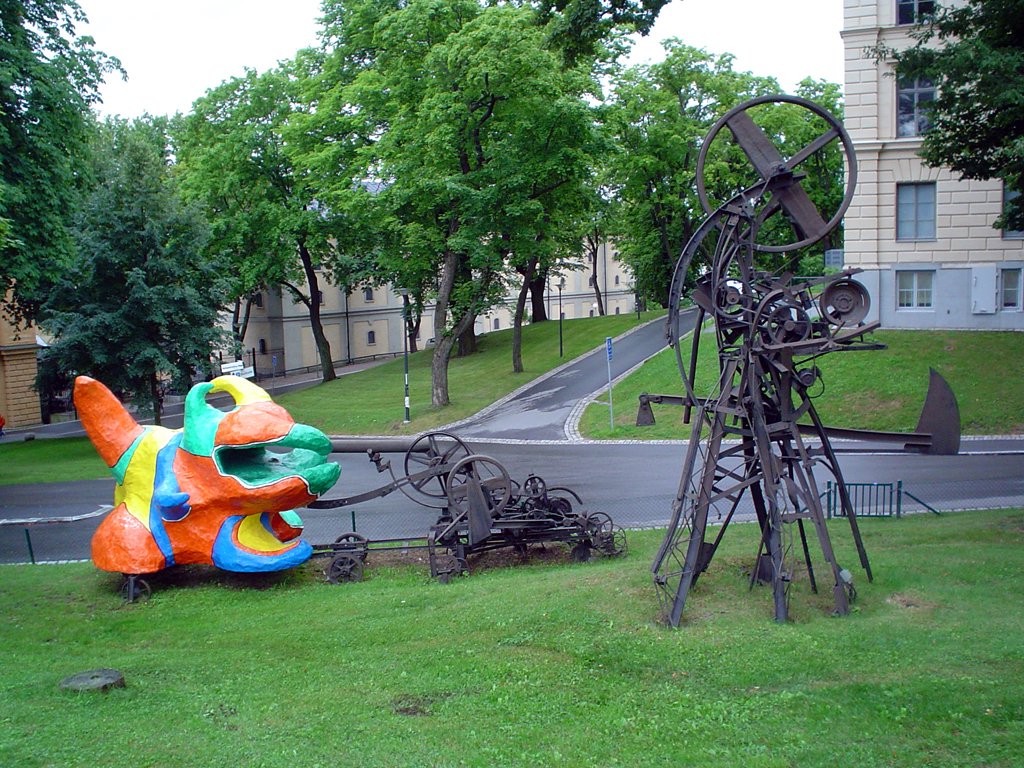 Colorful sculpture Fantastic Paradise by Niki de Saint Phalle in Stockholm Sweden