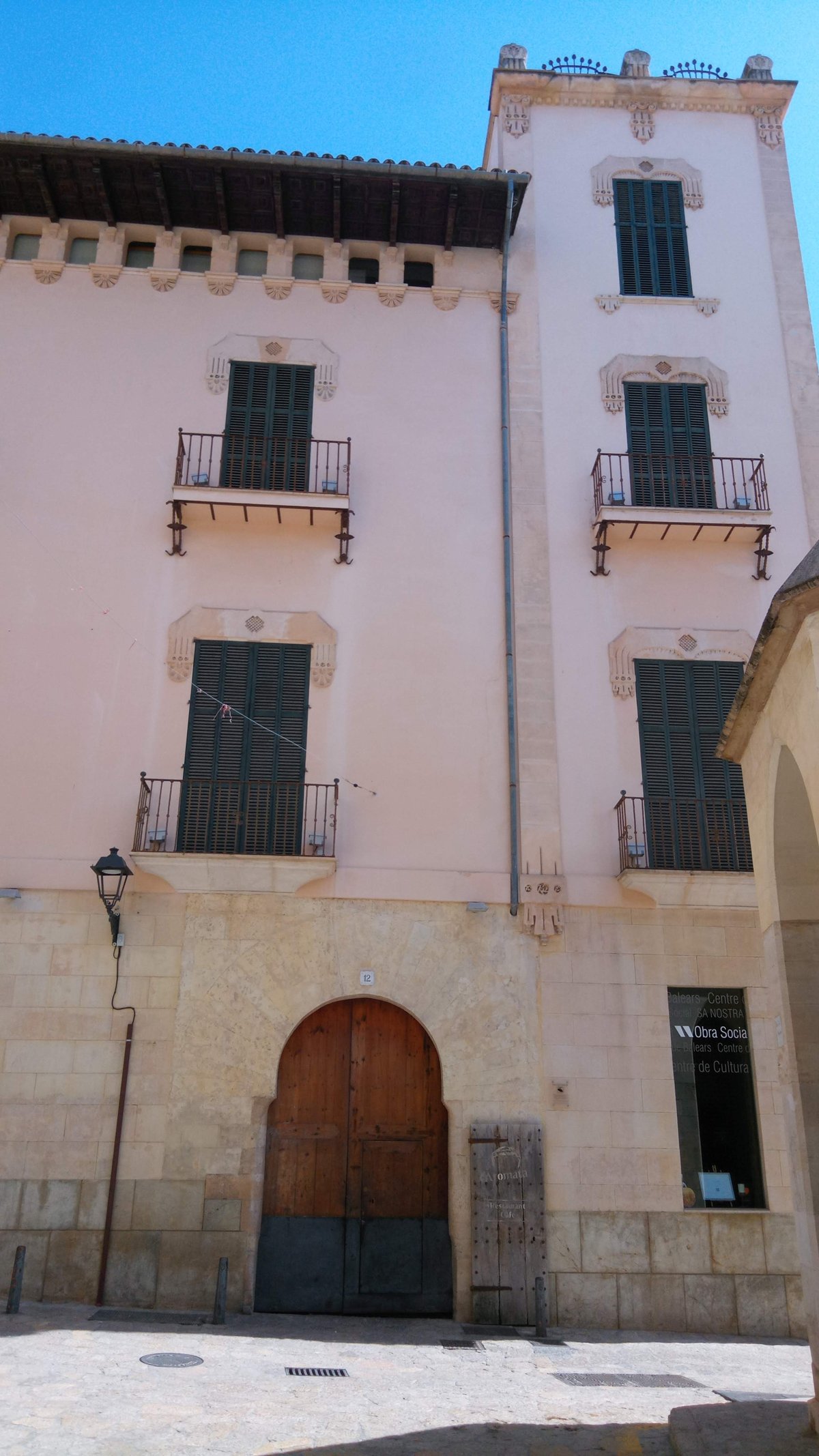 Can Castelló historic building facade in Palma Spain