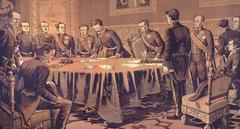 Charles Albert of Sardinia signing the Statuto Albertino constitution on March 4, 1848