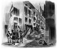Historical illustration of the Five Days of Milan uprising 1848