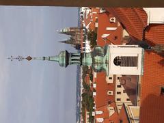Loreta Praha tower with Prague Castle in the background