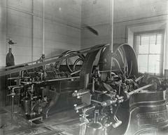 Crossley coal gas engine in the engine room of Macquarie Lighthouse, Sydney