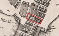 Map of the southern part of Gamla stan featuring Räntmästarhuset
