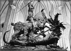 Sculpture of Saint George and the Dragon by Bernt Notke in Stockholm's Storkyrkan church
