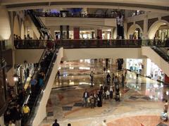 Mall of the Emirates indoor ski slope with skiers and snow area