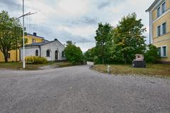 Naval Academy building on Pikku Mustasaari island at Suomenlinna fortress