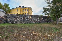 Naval Academy building on Suomenlinna island with blue skies