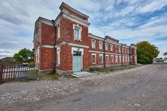 Naval Academy building on Suomenlinna island with maritime surroundings
